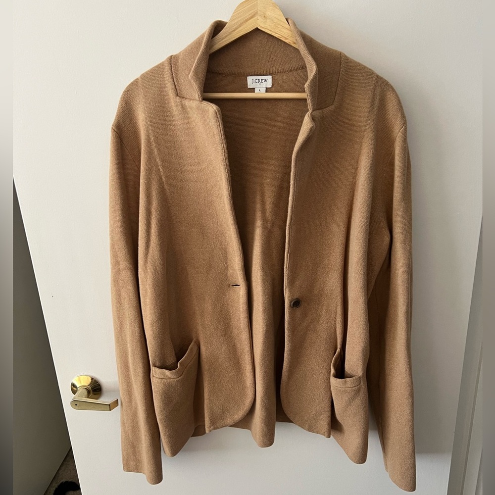 J Crew Camel One Button Blazer